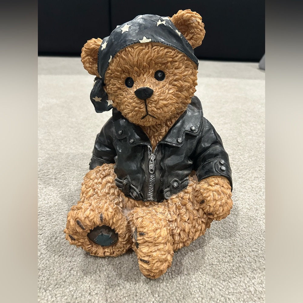 Teddy Bear with Black Jacket